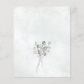 Eukalyptus & Lavender BUDGET Hochzeit Einladung (Rückseite)