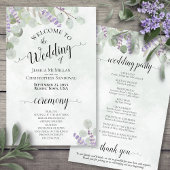 Eukalyptus & Lavender Budget Wedding Programm