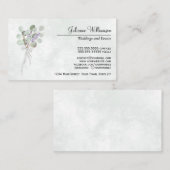 Eukalyptus & Lavender Einfache Elegante Visitenkarte (Vorne/Hinten)