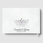 Eukalyptus & Lavender Elegant Boho Chic Wedding Gästebuch (Rückseite)