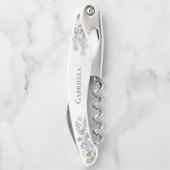 Eukalyptus & Lavender Elegante Name der Brautjungf Kellnermesser (Rückseite)