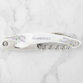 Eukalyptus & Lavender Elegante Name der Brautjungf Kellnermesser (Vorderseite)