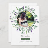 Eukalyptus Lavender Foto Schwangerschaft Ankündigu Ankündigung (Vorne/Hinten)