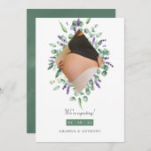 Eukalyptus Lavender Foto Schwangerschaft Ankündigu Ankündigung (Vorne/Hinten)