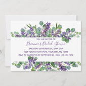 Eukalyptus Lavender Greenery Brautparty Einladung (Vorderseite)