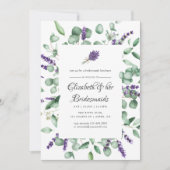 Eukalyptus Lavender Greenery Bridesmaids Luncheon Einladung (Vorderseite)