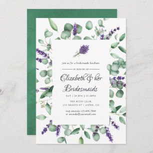Eukalyptus Lavender Greenery Bridesmaids Luncheon Einladung
