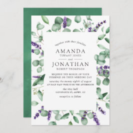 Eukalyptus Lavender Greenery Wedding Einladung