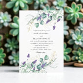 Eukalyptus Lavender Greenery Wedding Einladung