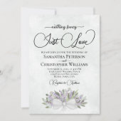 Eukalyptus & Lavender Just Liebe Wedding Einladung (Vorderseite)