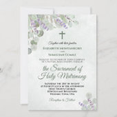 Eukalyptus & Lavender Katholic Wedding Einladung (Vorderseite)
