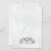 Eukalyptus & Lavender Katholic Wedding Einladung (Rückseite)