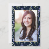 Eukalyptus lavender Nursing Abschluss Einladung (Rückseite)