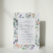 Eukalyptus lavender Peach Wedding Einladung