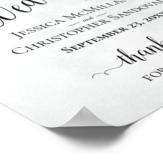 Eukalyptus & Lavender Rustic Wedding Welcome Sign Poster (Ecke)