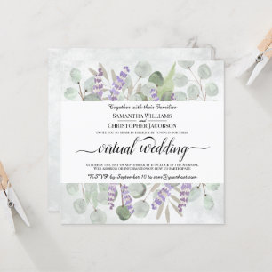 Eukalyptus & Lavender Virtual Wedding Einladung