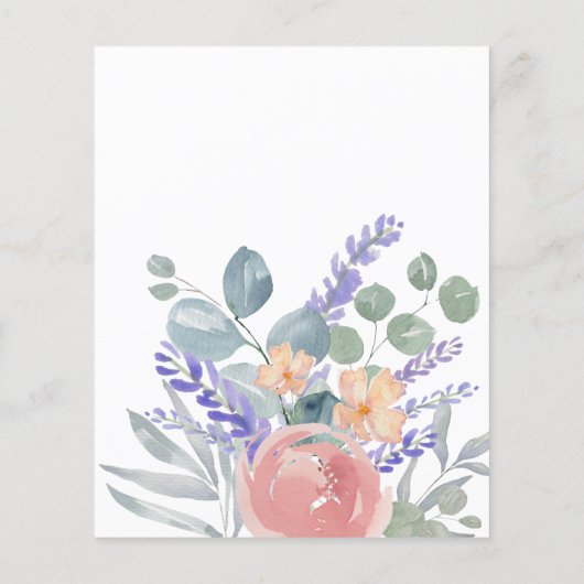 Eukalyptus & Lavender Watercolor Wedding (Rückseite)