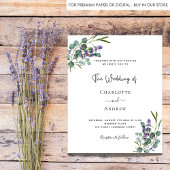 Eukalyptus lavender wedding budget flyer