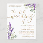 Eukalyptus & Lavender Wedding Einladung (Vorderseite)