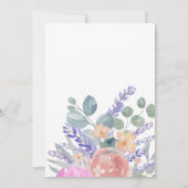 Eukalyptus & Lavender Wedding Einladung (Rückseite)