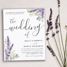 Eukalyptus & Lavender Wedding Einladung