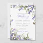 Eukalyptus & Lavender Wedding Einladung (Vorderseite)