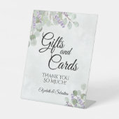 Eukalyptus & Lavender Wedding Gifts & Cards Sockelschild (Vorderseite)