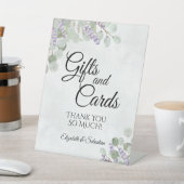 Eukalyptus & Lavender Wedding Gifts & Cards Sockelschild (In SItu)