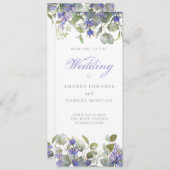 Eukalyptus & Lavender Wedding Programm (Vorne/Hinten)