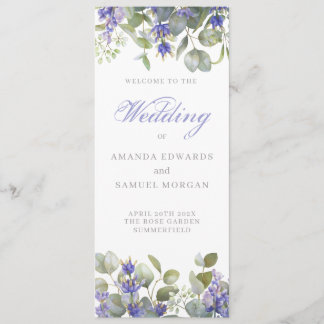 Eukalyptus & Lavender Wedding Programm