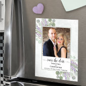 Eukalyptus Lavender Wedding Rett Date Foto Magnet