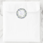 Eukalyptus & Lavender Wedding Runder Aufkleber (Tasche)