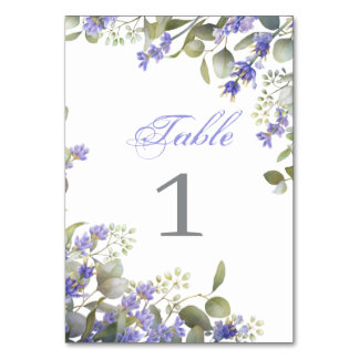 Eukalyptus & Lavender Wedding Tischnummer