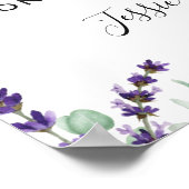 Eukalyptus Lavender Wedding Zeremonie Sitzplatz Poster (Ecke)