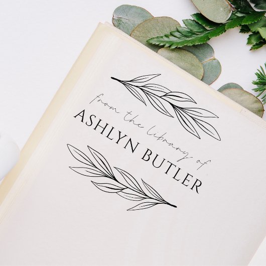 Eukalyptus Lead Personal Library Book Briefmarke Permastempel