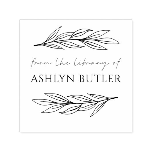Eukalyptus Lead Personal Library Book Briefmarke Permastempel (Design)