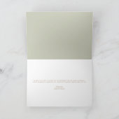 Eukalyptus Leaf Baby Danke Karte (Innenseite)