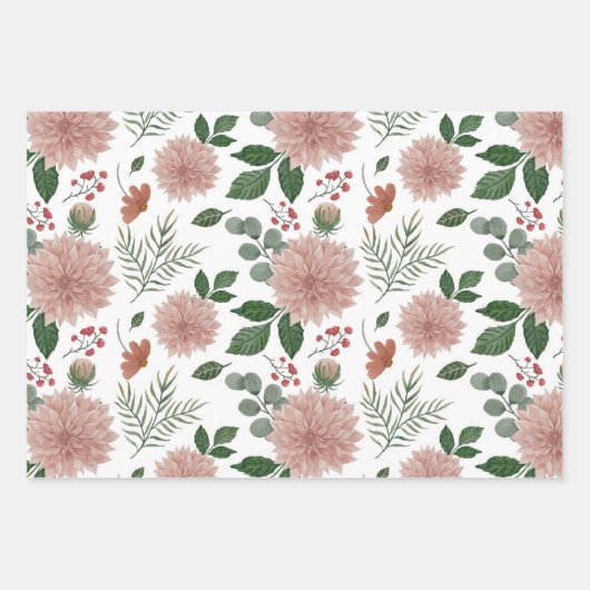 Eukalyptus Leaf Floral Geschenkpapier Set (Vorderseite 2)