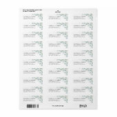 Eukalyptus Leaf Floral Return Address Label (Vorne)