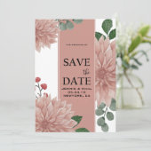 Eukalyptus Leaf Floral Save The Date (Stehend Vorderseite)