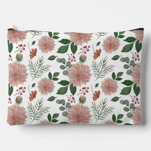 Eukalyptus Leaf Floral Zubehörtasche (Vorderseite)
