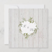 Eukalyptus Leaf Foliage Babys Atem Weiß Einladung (Rückseite)