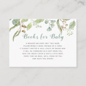 Eukalyptus Leaf Foliage Books für Baby Visitenkarte (Vorderseite)