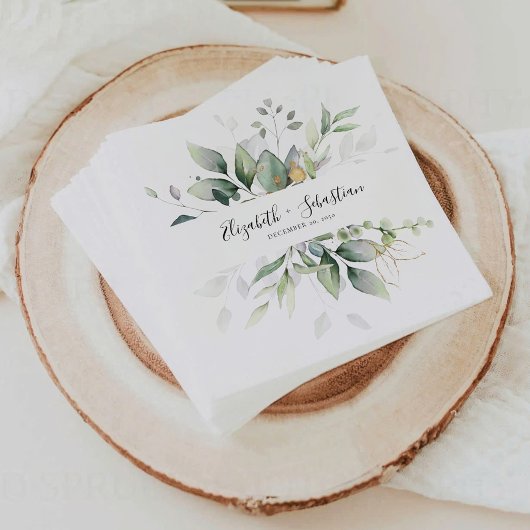 Eukalyptus Leaf Greenerenerity Wedding Napkins Serviette