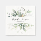 Eukalyptus Leaf Greenerenerity Wedding Napkins Serviette (Vorderseite)