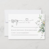 Eukalyptus Leaf Greenerity Wedding RSVP Card Karte (Vorderseite)