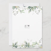 Eukalyptus Leaf Greenery Save the Date Card Einladung (Rückseite)