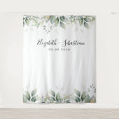 Eukalyptus Leaf Greenery Wedding Backdrops Wandteppich (Vorderseite)