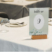 Eukalyptus leaf Greenery Wedding Tischnummer