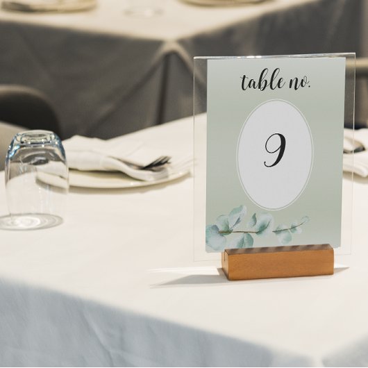 Eukalyptus leaf Greenery Wedding Tischnummer